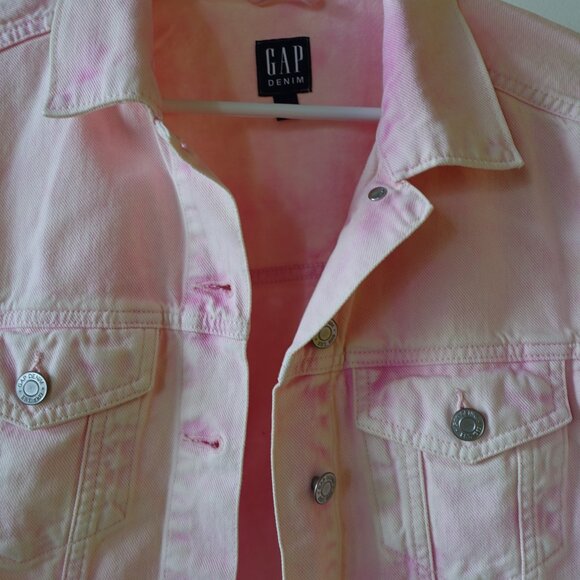 Gap pink denim jean jacket S Small SM - Picture 6 of 14